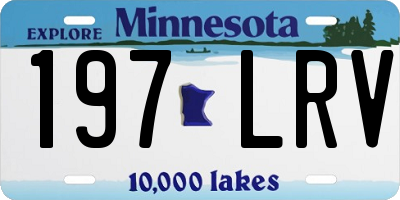 MN license plate 197LRV