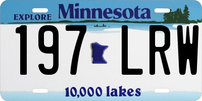 MN license plate 197LRW