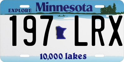 MN license plate 197LRX