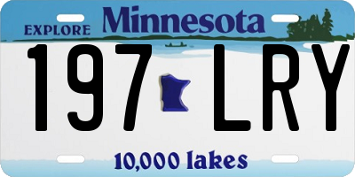 MN license plate 197LRY