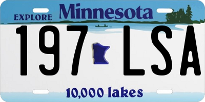 MN license plate 197LSA