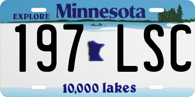 MN license plate 197LSC