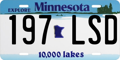 MN license plate 197LSD