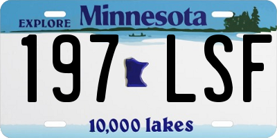 MN license plate 197LSF