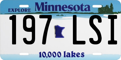 MN license plate 197LSI
