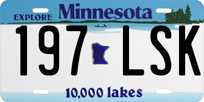 MN license plate 197LSK