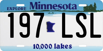 MN license plate 197LSL