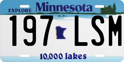MN license plate 197LSM