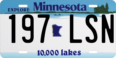 MN license plate 197LSN