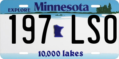 MN license plate 197LSO