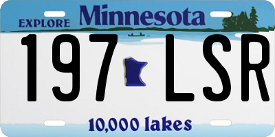 MN license plate 197LSR