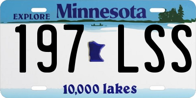 MN license plate 197LSS