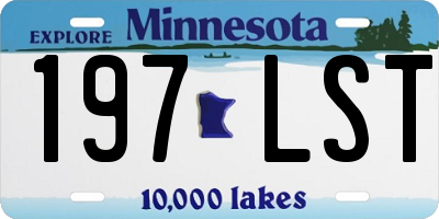 MN license plate 197LST