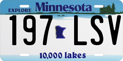 MN license plate 197LSV