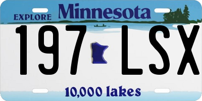 MN license plate 197LSX