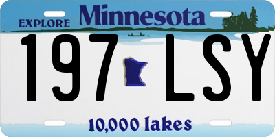 MN license plate 197LSY