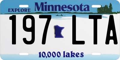 MN license plate 197LTA