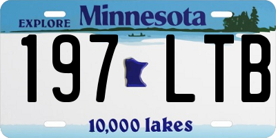 MN license plate 197LTB