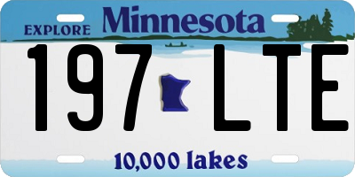 MN license plate 197LTE