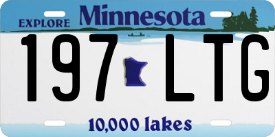 MN license plate 197LTG