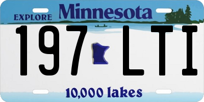 MN license plate 197LTI