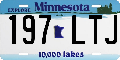 MN license plate 197LTJ