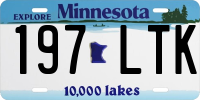 MN license plate 197LTK