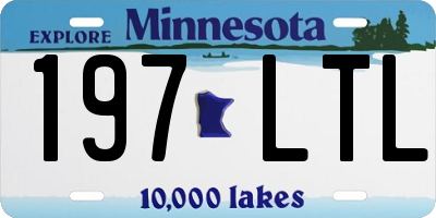 MN license plate 197LTL