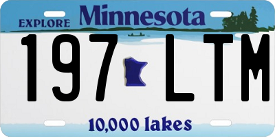 MN license plate 197LTM