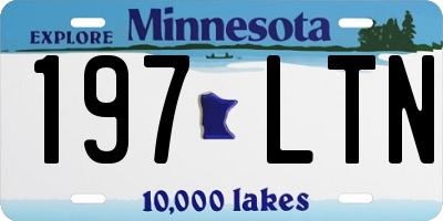 MN license plate 197LTN