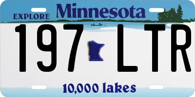 MN license plate 197LTR