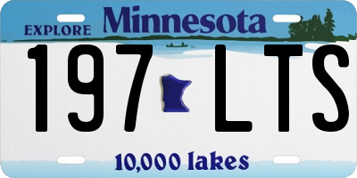 MN license plate 197LTS