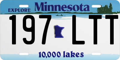 MN license plate 197LTT