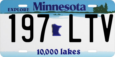 MN license plate 197LTV