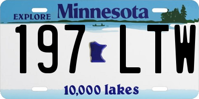 MN license plate 197LTW