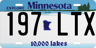 MN license plate 197LTX