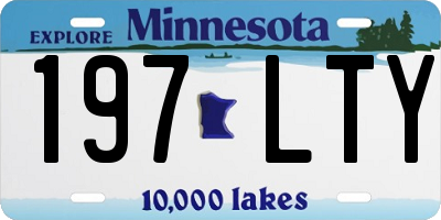 MN license plate 197LTY