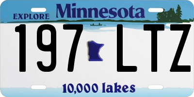 MN license plate 197LTZ