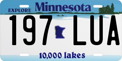 MN license plate 197LUA