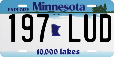 MN license plate 197LUD