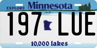 MN license plate 197LUE