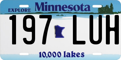MN license plate 197LUH