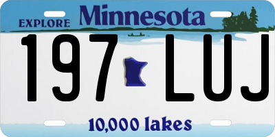 MN license plate 197LUJ