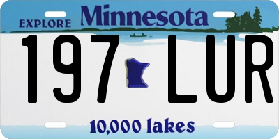 MN license plate 197LUR