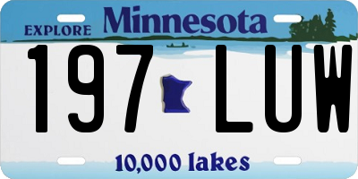 MN license plate 197LUW