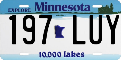 MN license plate 197LUY