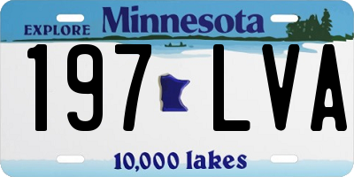 MN license plate 197LVA