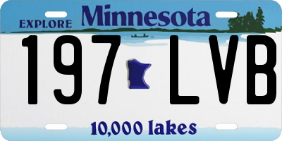 MN license plate 197LVB