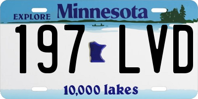 MN license plate 197LVD