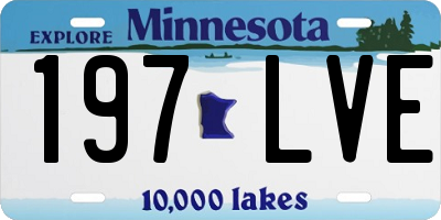 MN license plate 197LVE